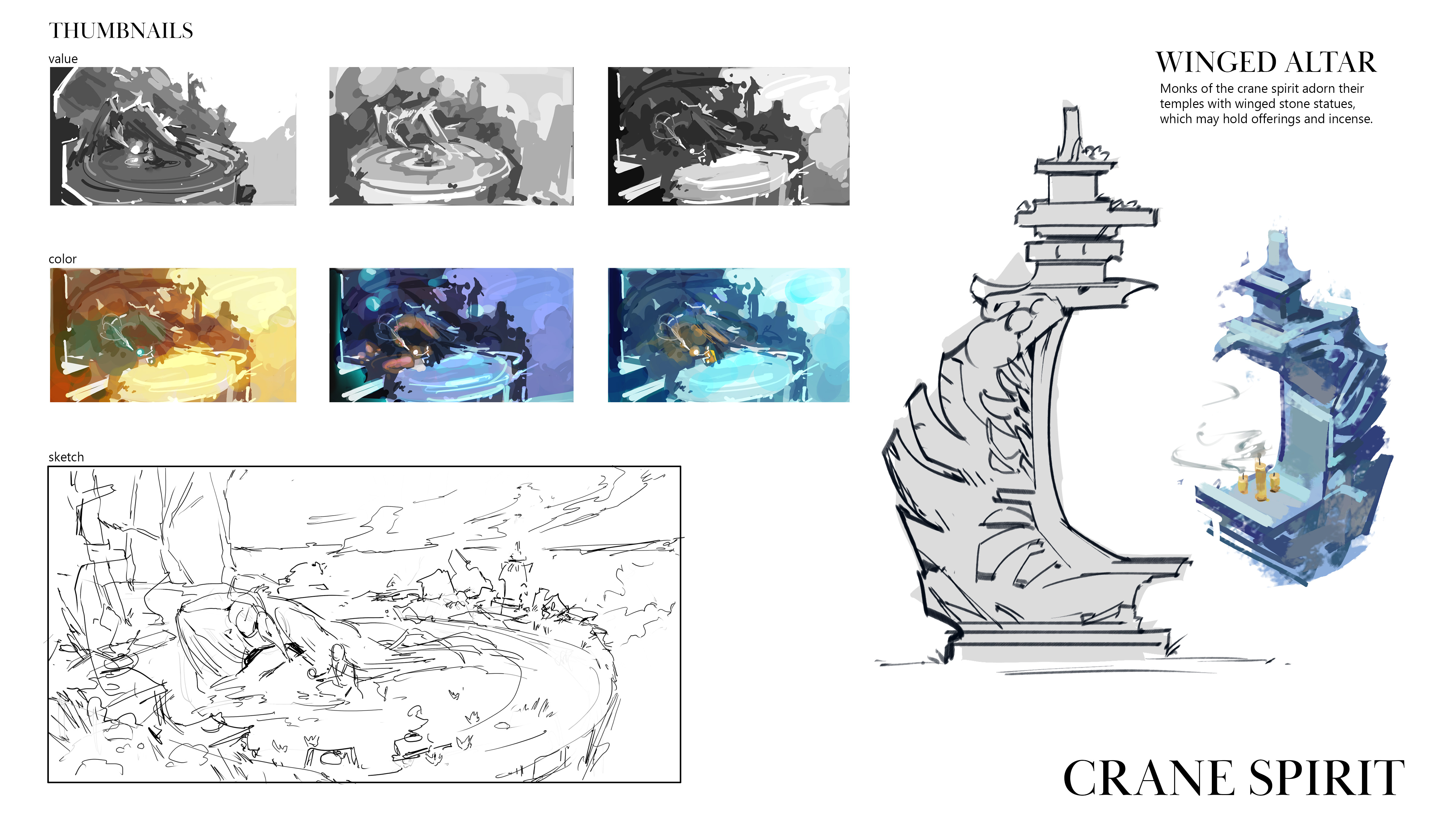 Crane Spirit Concept Page