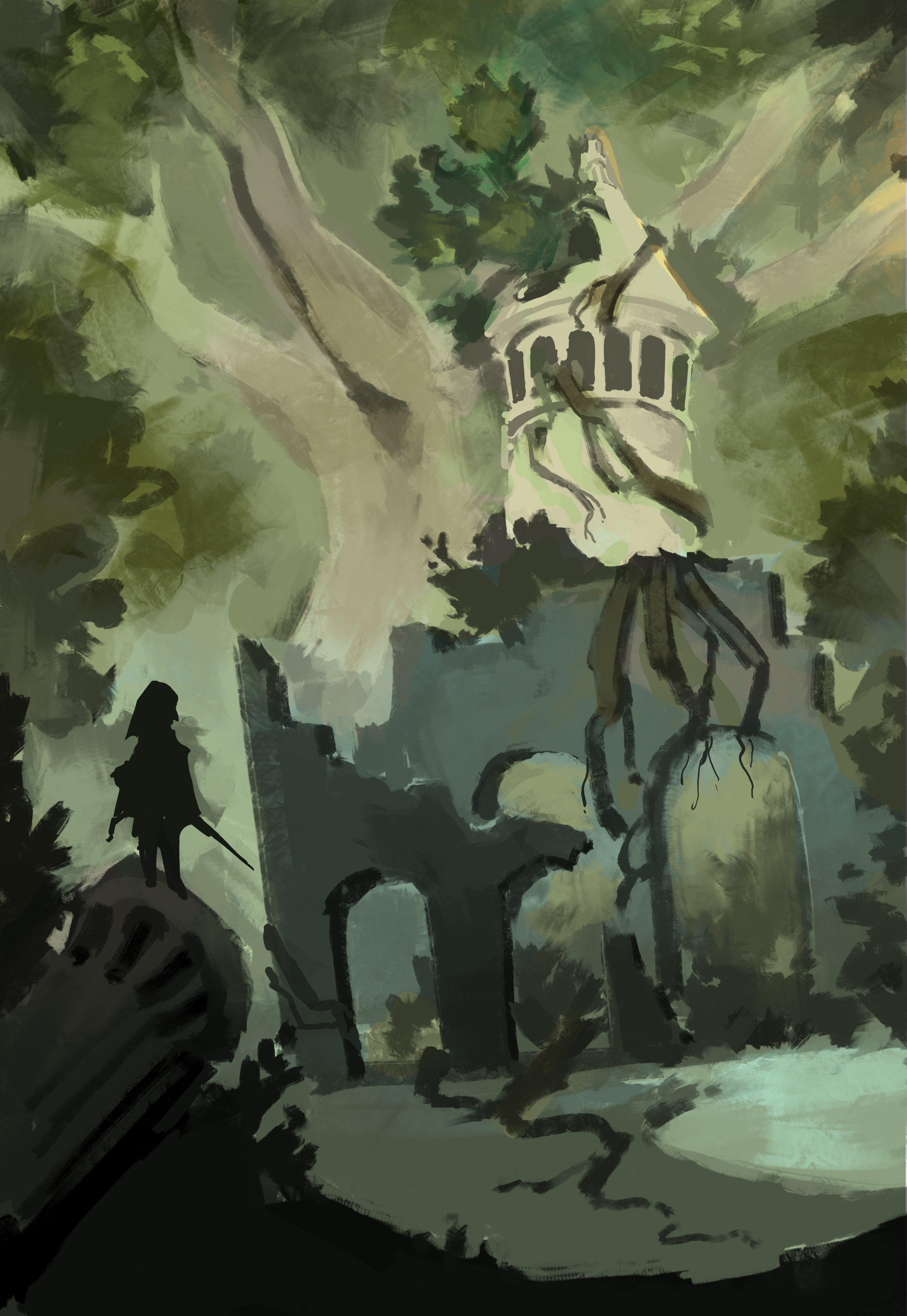 Exiled Princess - Forest Temple Sketch